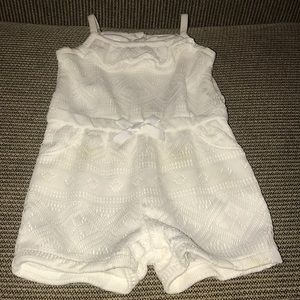 White sleeveless romper size 12M